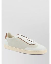 Brunello Cucinelli - Low Top Suede Leather Lace Up Sneakers - Lyst
