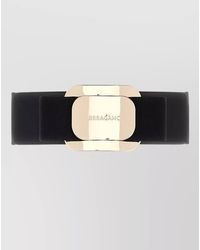 Ferragamo - V Plate Bow Design Metallic Brooch Pin - Lyst