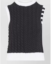 Thom Browne - Wool Cable-Knit Tank Top - Lyst