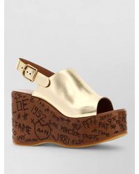 Chloé - Chloé Maxime Platform Heeled Sandals - Lyst