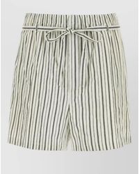 Saint Laurent - Cotton Embroidered Bermuda Shorts - Lyst
