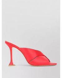 AMINA MUADDI - Salma Satin Open Toe Cross Strap Sandals - Lyst