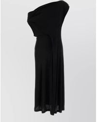 Co. - Jersey One Shoulder Midi Dress Draped - Lyst