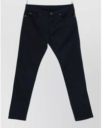 Emporio Armani - Cotton Denim Jeans Trousers Belt Loops - Lyst