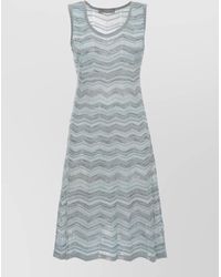 D.exterior - Knee Length Viscose Dress Geometric Pattern - Lyst