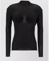 Jean Paul Gaultier - Semi-Sheer Backless Long-Sleeve Top - Lyst