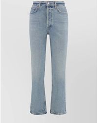 Agolde - Straight Leg Denim Trousers With Belt Loops - Lyst