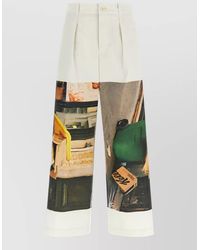 Issey Miyake - Printed Wide-Leg Trousers - Lyst