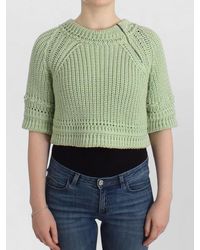 Ermanno Scervino - Chic Cropped Cotton Sweater - Lyst