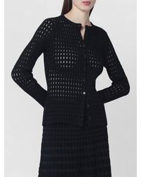 Jonathan Simkhai - Mabel Openwork Knit Cardigan Long Sleeves - Lyst
