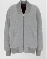 Gucci - Cotton Blend Bomber Jacket Ribbed Trims - Lyst