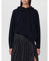 Roberto Collina - Hooded Long Sleeve Wool Top - Lyst