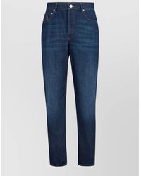 Brunello Cucinelli - Denim High-Rise Straight-Leg Jeans - Lyst