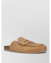 JW Anderson - Mules Suede Finish Flat Sole Round Toe - Lyst