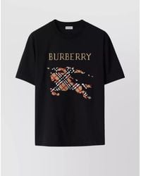 Burberry - Cotton Relaxed-Fit Logo-Embroidered T-Shirt - Lyst
