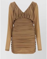 Saint Laurent - Biscuit Jersey Mini Dress - Lyst