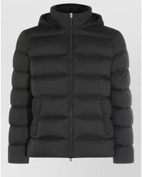 Herno - Hooded Padded Coat Side Pockets Design - Lyst