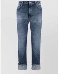 Dondup - Paco Slim Fit Cuffed Hem Jeans - Lyst