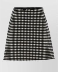 Valentino Garavani - Flannel Mini Skirt Check Pattern High Waist - Lyst