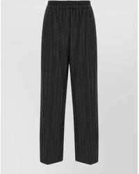 Brunello Cucinelli - Micro Sequin Pinstripe Wide Leg Pants - Lyst