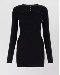 Alexander Wang - Ribbed Knit Mini Dress - Lyst