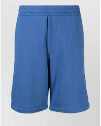 McQueen - Cotton Jersey Logo-Trim Knee-Length Chino Shorts - Lyst