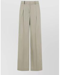 Peserico - Cotton Wide-Leg Trousers - Lyst