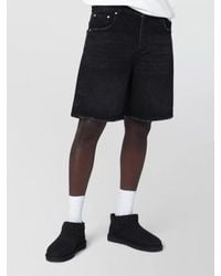 Represent - Denim Bermuda Shorts Belt Loops Five Pockets Raw Hem - Lyst