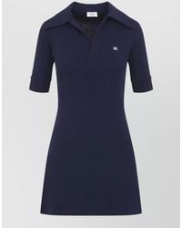 Celine - Cotton Polo Mini Dress - Lyst