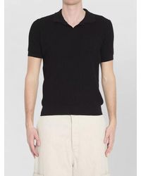 Roberto Collina - Rib Knit Polo Shirt Chest Pocket - Lyst