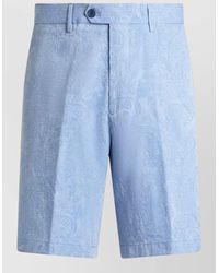 Etro - Striped Cotton Tailored Bermuda Shorts - Lyst