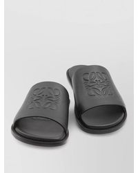 Loewe - Anagram Leather Slide Sandals Open Toe - Lyst