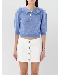 Alessandra Rich - Short-Sleeve Knit Top - Lyst