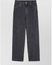 Jil Sander - High Waist Denim Trousers Wide Leg - Lyst