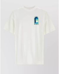 CASABLANCA - Cotton Crew Neck Graphic Print T Shirt - Lyst