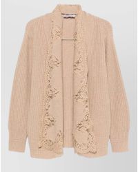 ERMANNO FIRENZE - Cardigan Long Sleeves Relaxed Fit Lace Detailing - Lyst