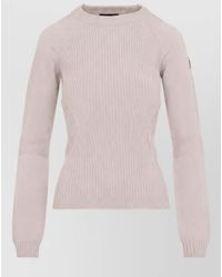 Moncler - Ribbed Fine-Knit Wool Long-Sleeve Sweater - Lyst