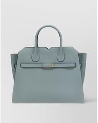 Valextra - Medium Calfskin Leather Tote Bag - Lyst
