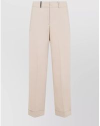 Peserico - Stretch Cotton Pants Punto Luce - Lyst