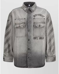 Off-White c/o Virgil Abloh - Denim Overshirt - Lyst