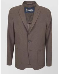 Herno - Jacket Long Sleeves Notch Lapel Front Pockets - Lyst