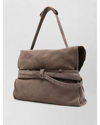 Moschino - Shoulder Bag Shopper Adjustable Strap Suede - Lyst