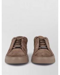 BOSS - Suede Upper Sneakers Rubber Sole Design - Lyst