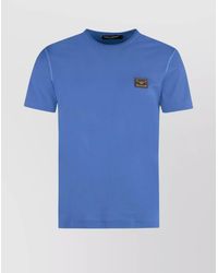 Dolce & Gabbana - Cotton Ribbed Crew-Neck T-Shirt - Lyst