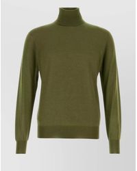 Saint Laurent - Cashmere Wool Silk Fine-Knit Turtleneck Sweater - Lyst