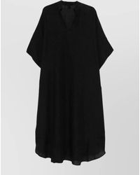 120% Lino - Linen Kaftan Dress Loose Silhouette - Lyst
