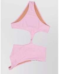 Niccolò Pasqualetti - One Shoulder Bikini Cut Out Two Tone - Lyst