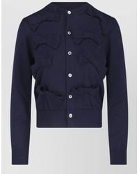 Comme des Garçons - Crewneck Wool Cardigan - Lyst