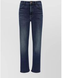 Mother - Denim Straight-Leg Ankle Jeans - Lyst
