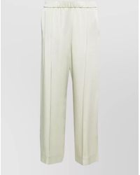 Jil Sander - Satin Wide-Leg Trousers - Lyst